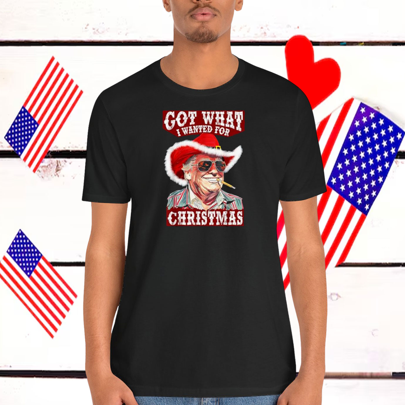Got What I Wanted For Christmas Trump Western Cowboy Shirt