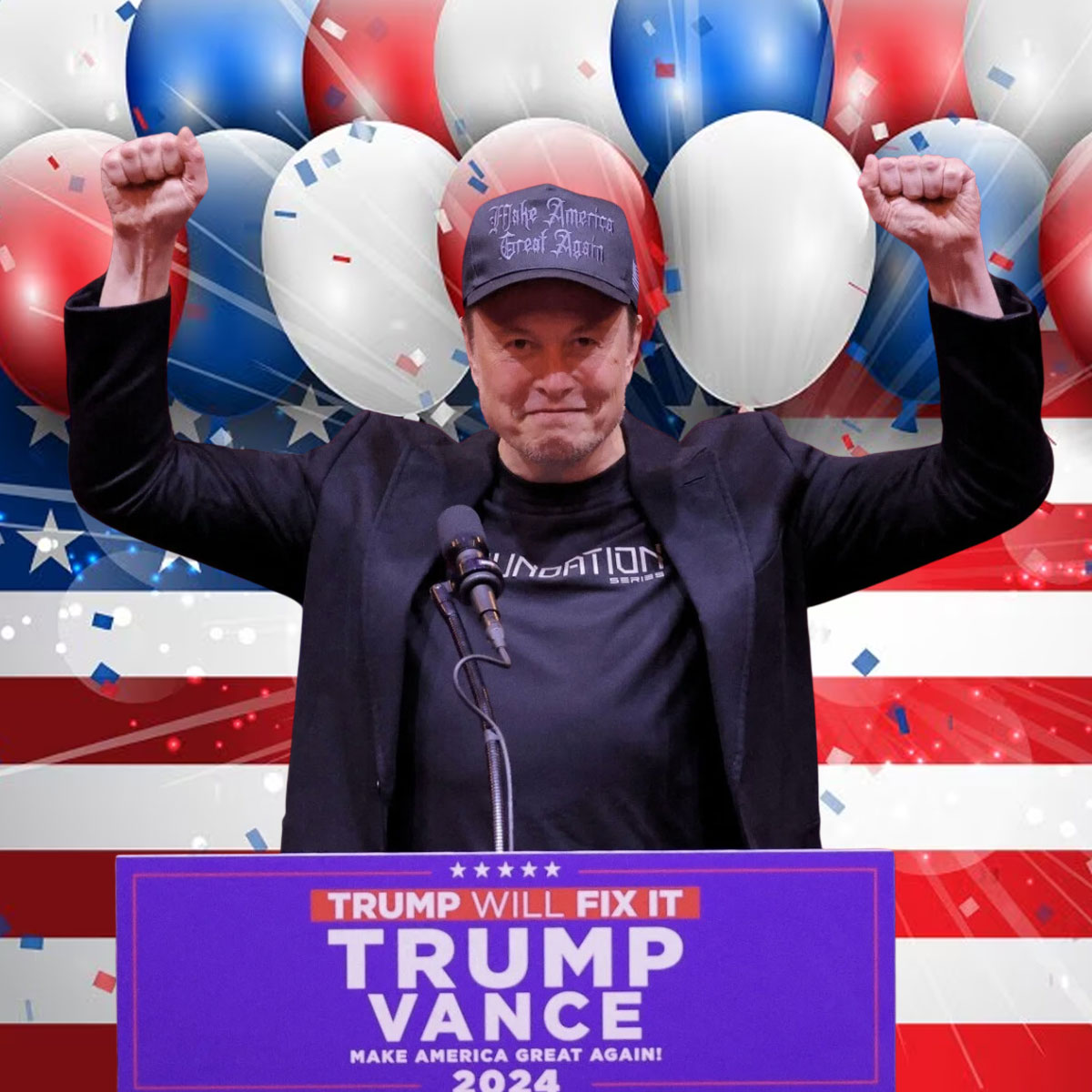 Gothic Dark MAGA Flex fit Trump Cap