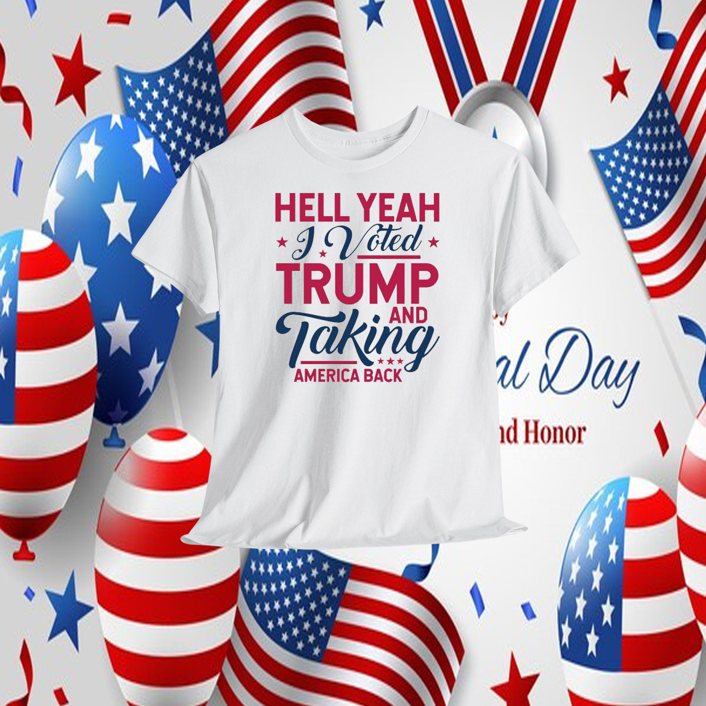Hell Yeah J Voted Trump And Taking America Back 2024 Shirt
