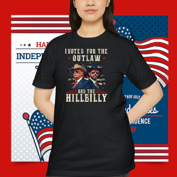I Voted For The Outlaw And The Hillbilly 2024 Shirt