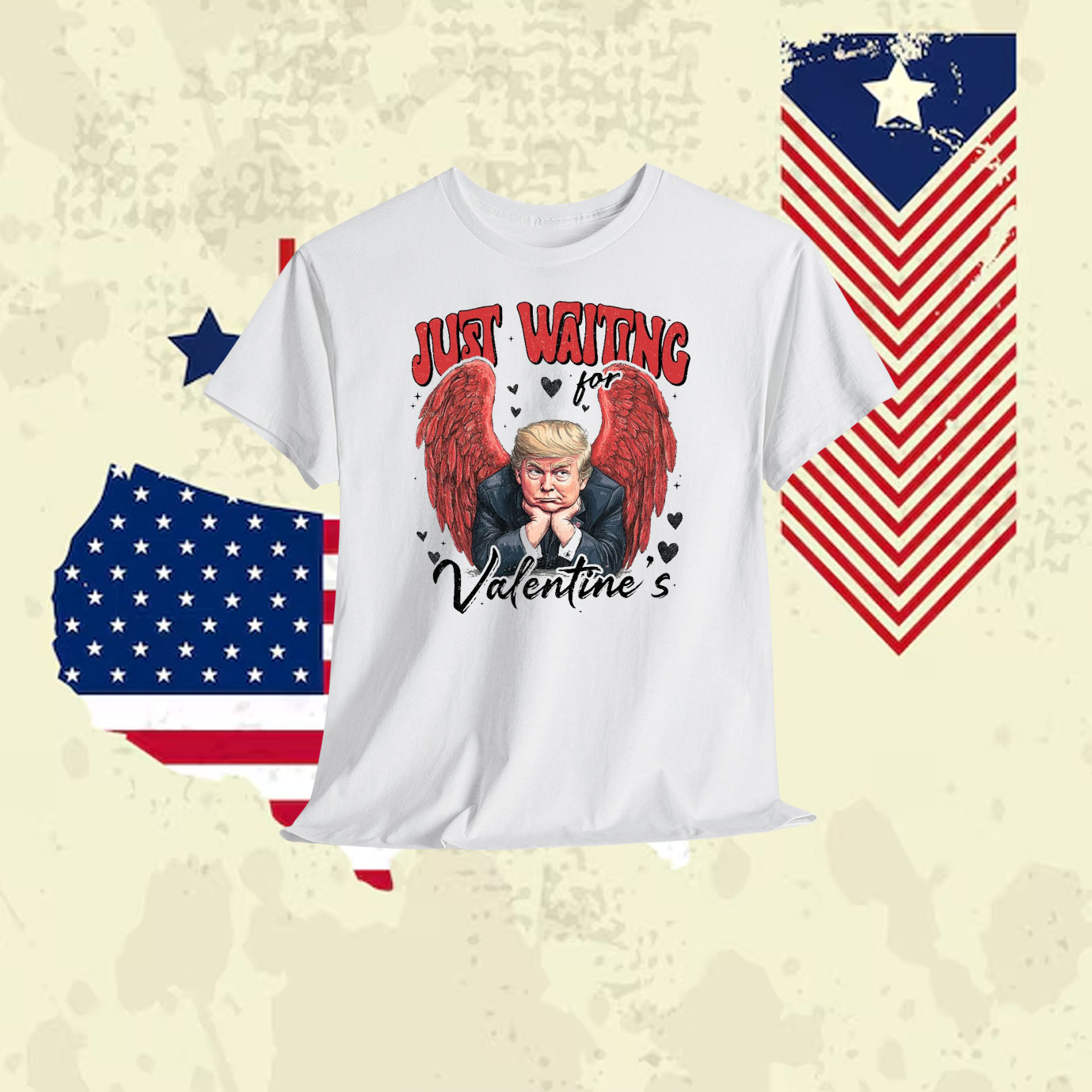 Just Waiting For Trump Valentine's Shirt