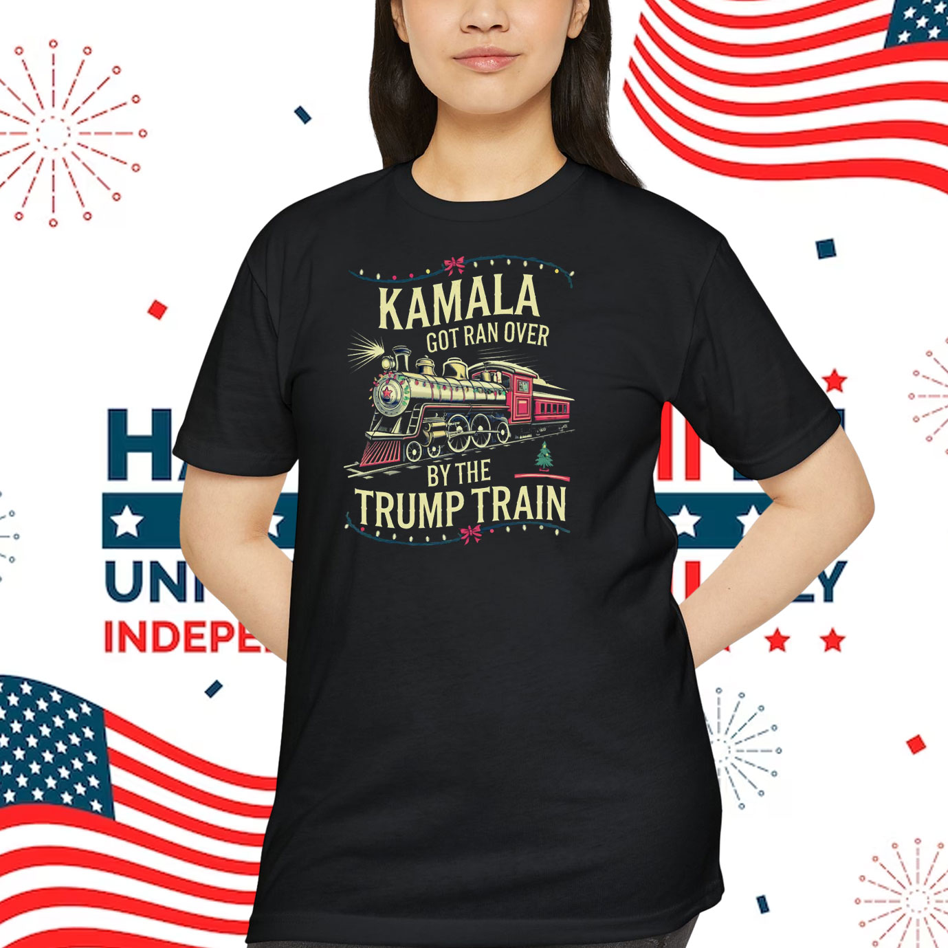 Kamala Got Ran Over By The Trump 47 Train Shirt