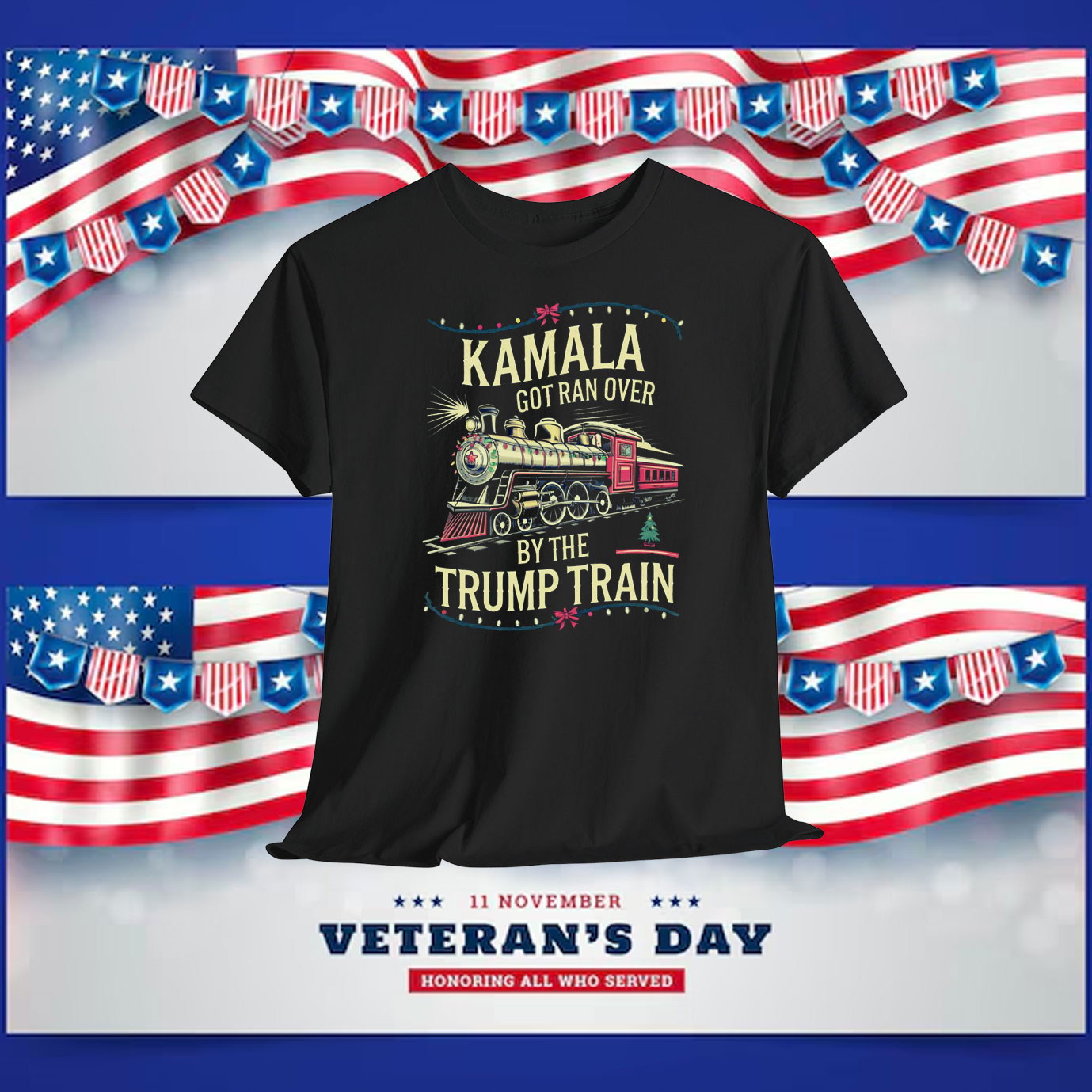 Kamala Got Ran Over By The Trump Train Shirt