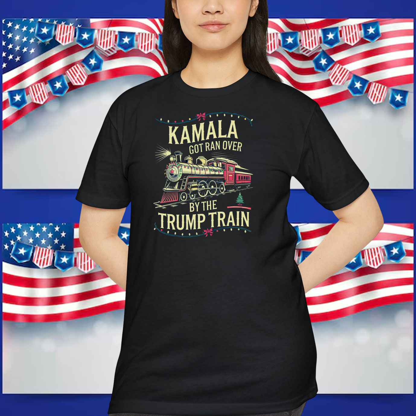 Kamala Got Ran Over By The Trump Train Shirt