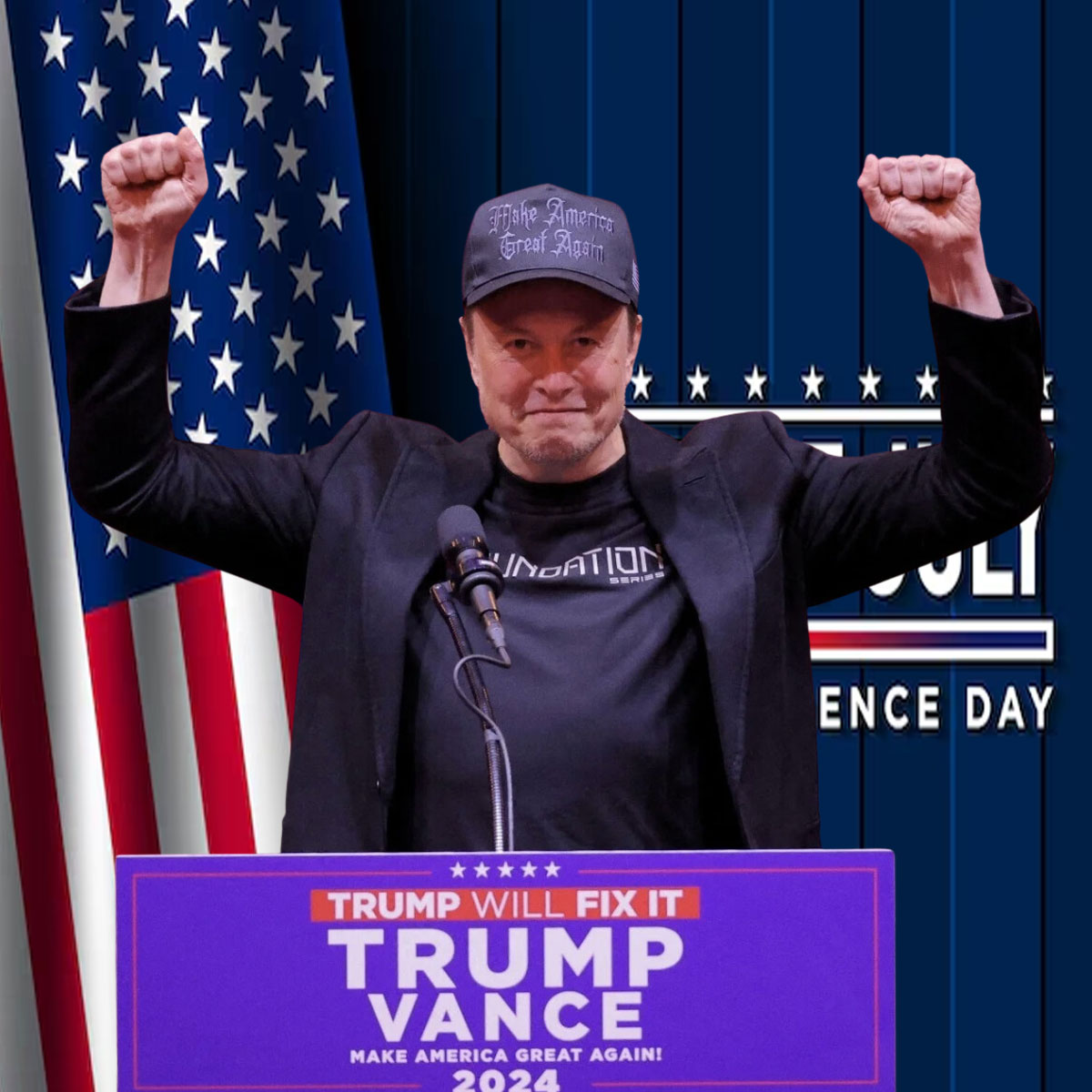 MAGA Elon Musk Dark Gothic Hat