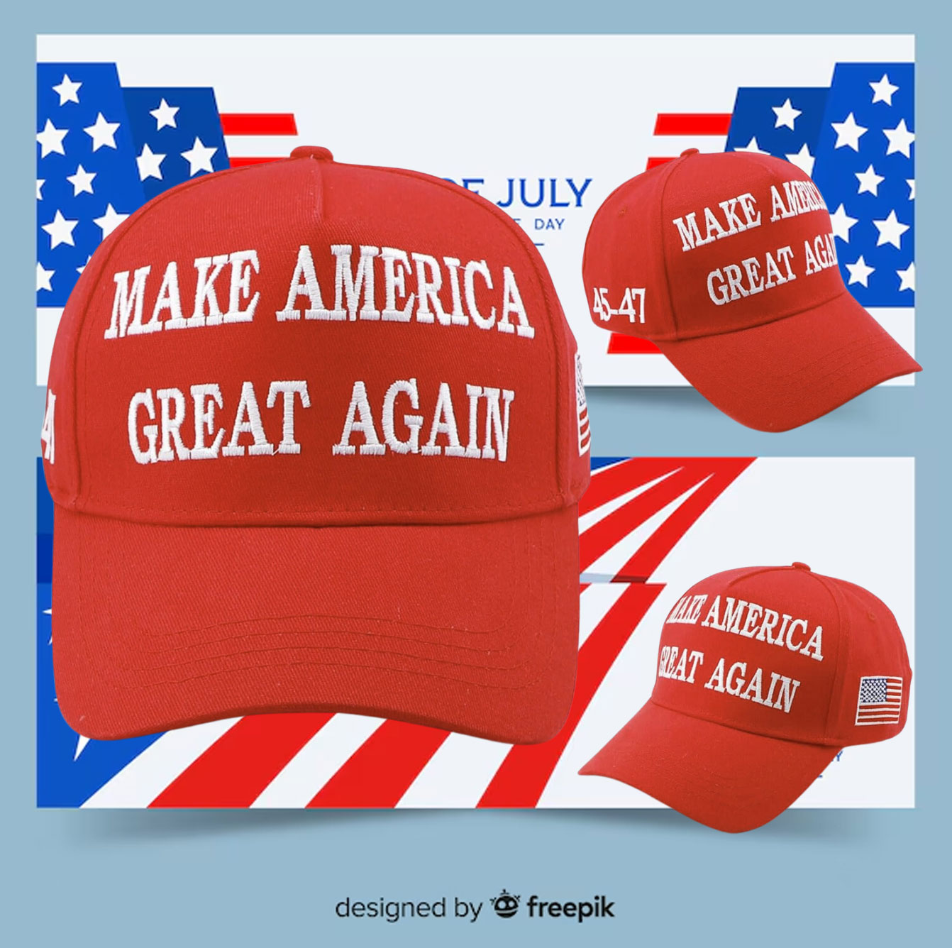 Make America Great Again 45 47 Trump Hat