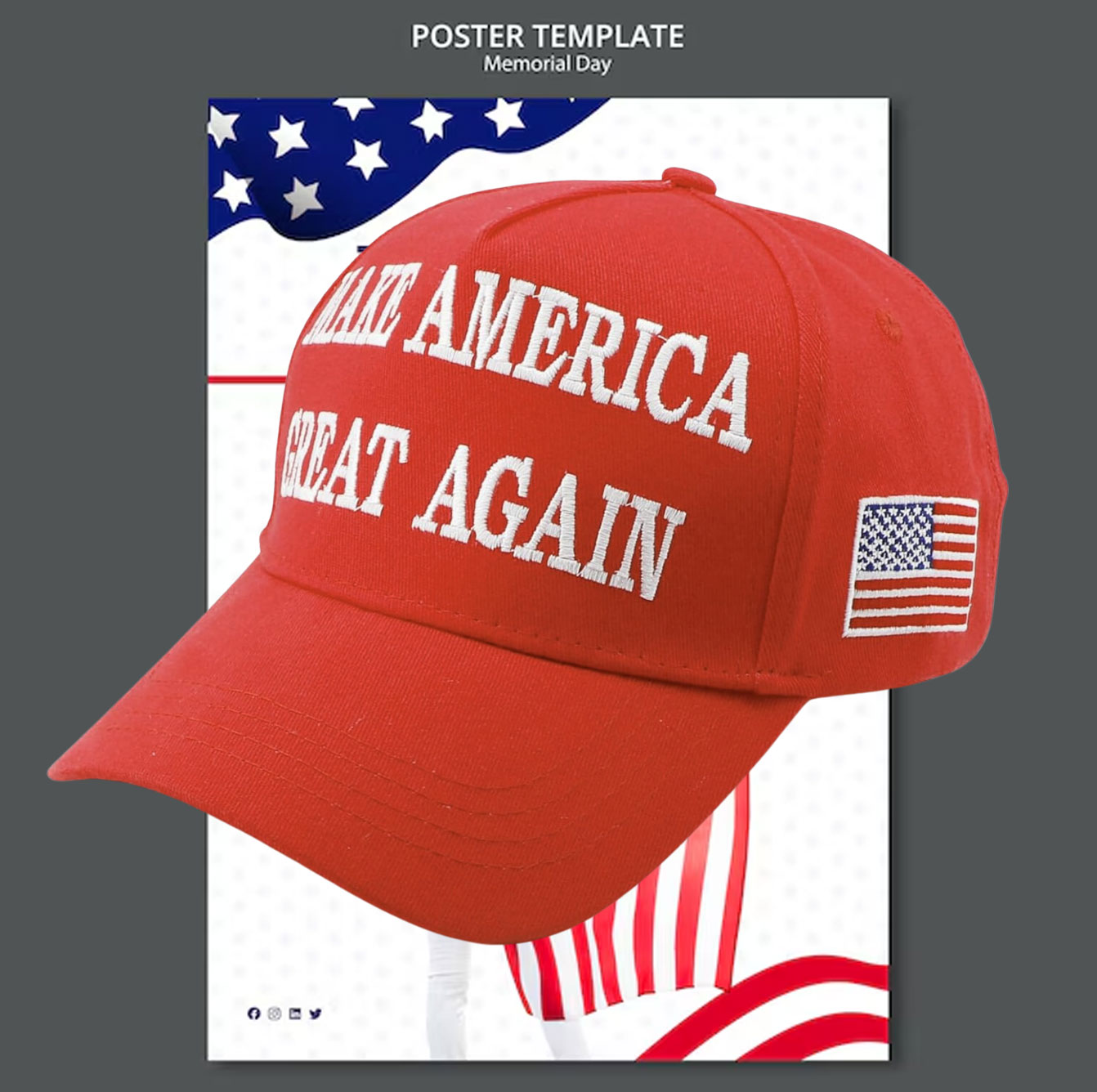 Make America Great Again Embroidered Elon Trump Hat