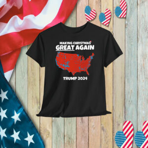 Making Christmas Great Again Trump 2024 Map Shirt