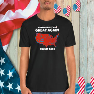 Making Christmas Great Again Trump 2024 Map Shirt