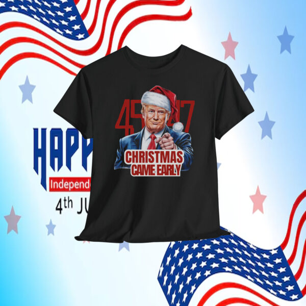 Men's Trump 45-47 Christmas Came Early Shirt