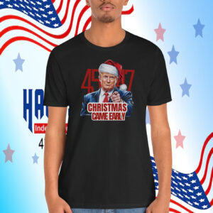 Men's Trump 45-47 Christmas Came Early Shirt