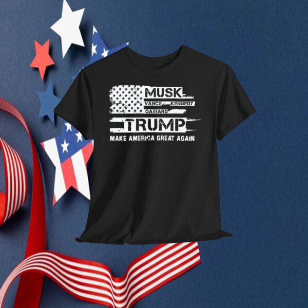 Musk Vance Kennedy Ga33ard Trump Make Americ Great Again Shirt