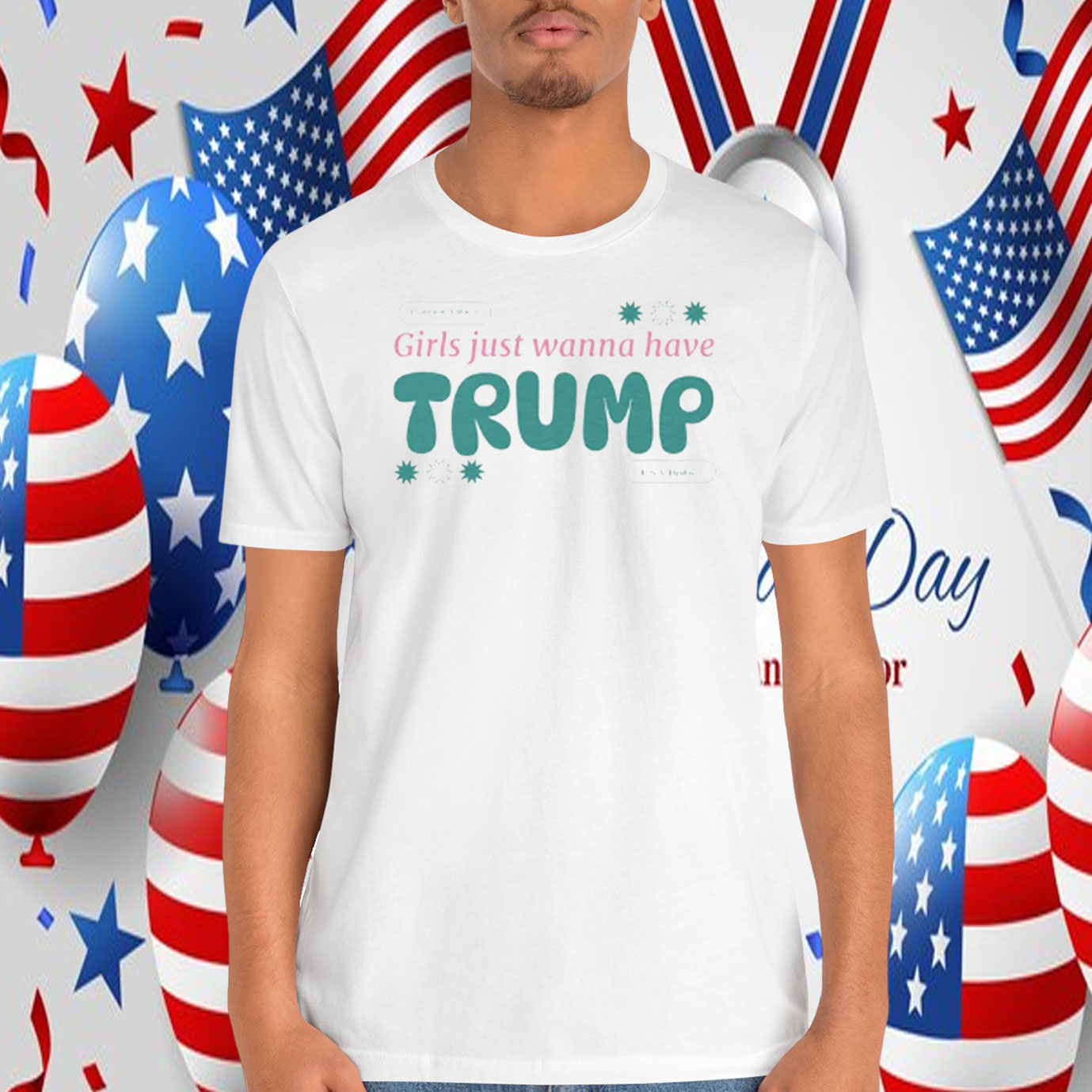 Patriot Vibes Girls Just Wanna Have Trump USA Babe Shirt