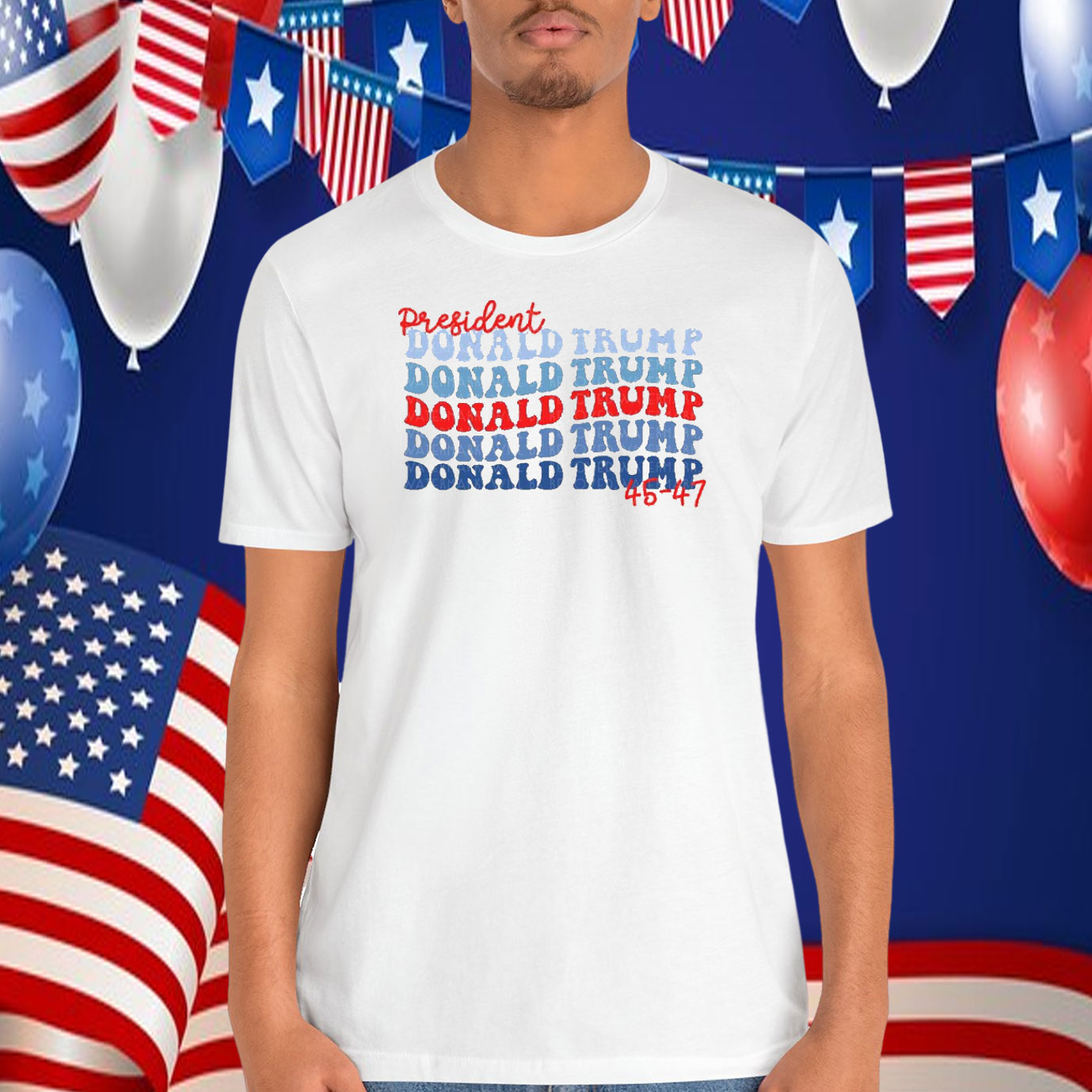 President Trump 45-47 2024 T-Shirt
