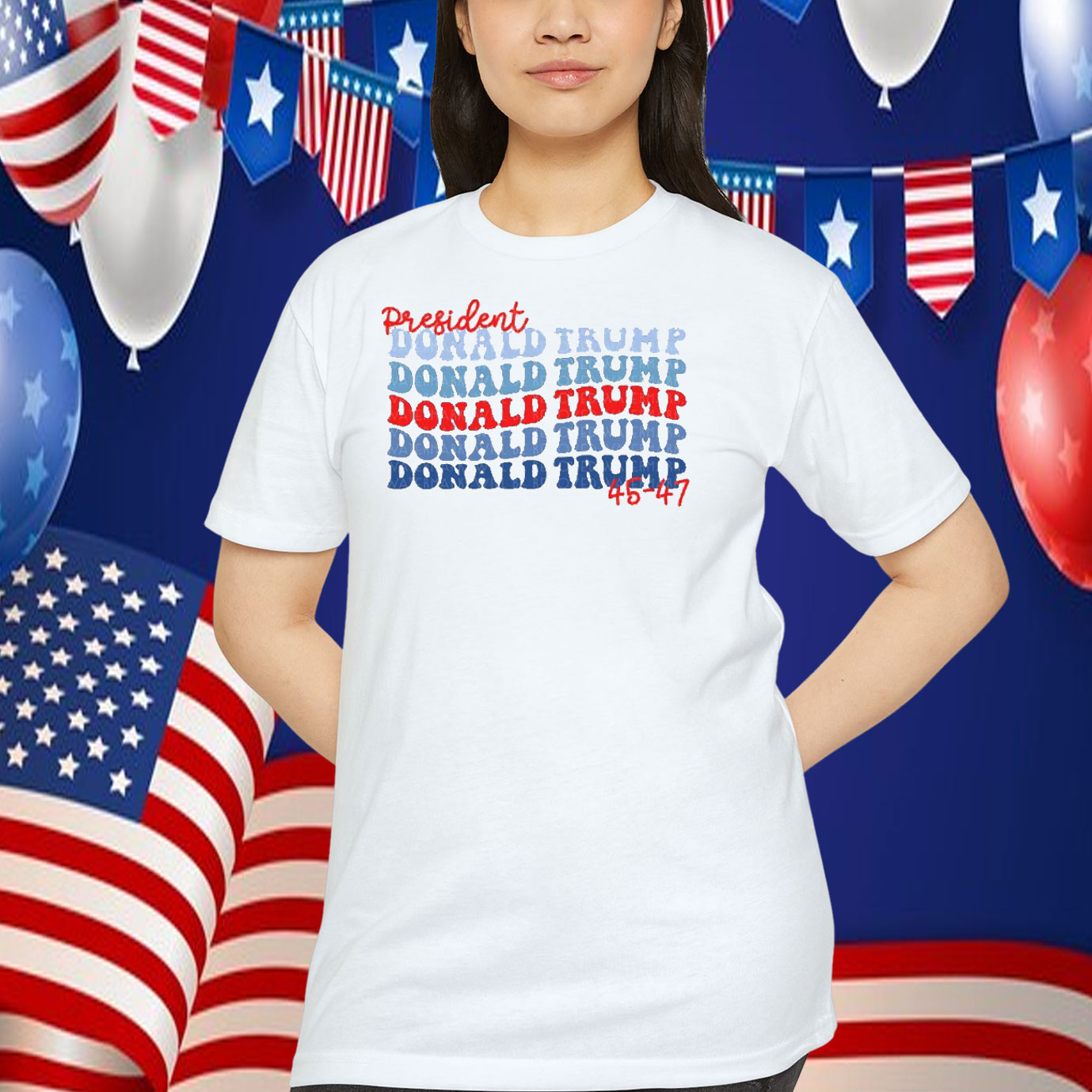 President Trump 45-47 2024 T-Shirt