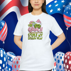 Santa Trump The Grinch Stole My Lesson Plan Shirt