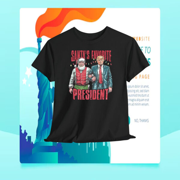 Santas Favorite President Trump Funny Shirt