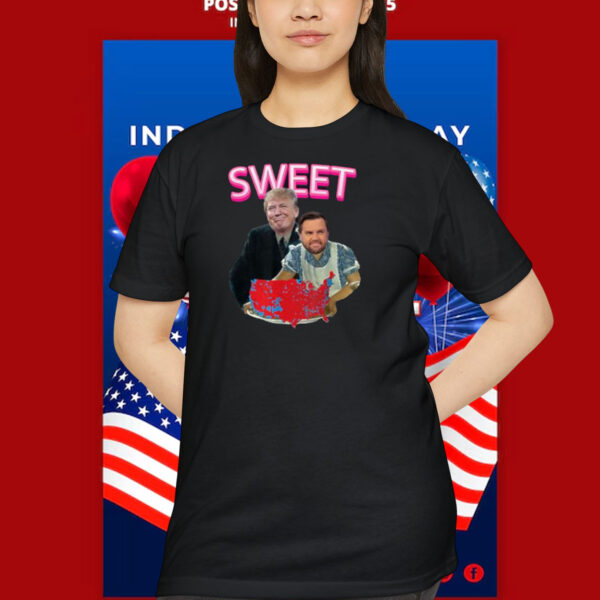 Sweet Dinner Funny Trump Vance Red Map T-Shirt