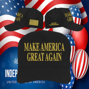 Trump 2024 Black & Gold Make America Great Again Cap
