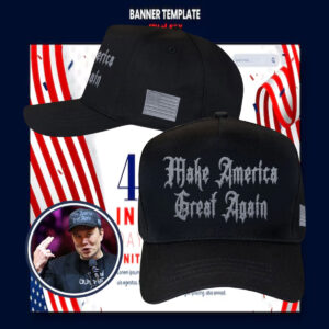 Trump 2024 Dark Goth Gothic MAGA Cap