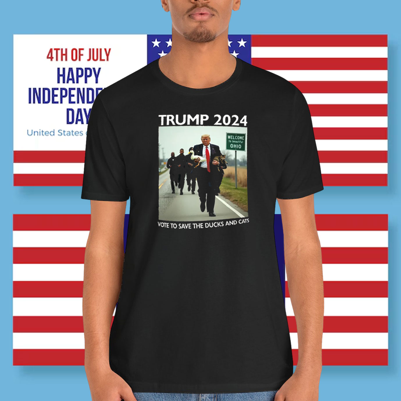 Trump 2024 Vote To Save The Ducks And Cats Shirt
