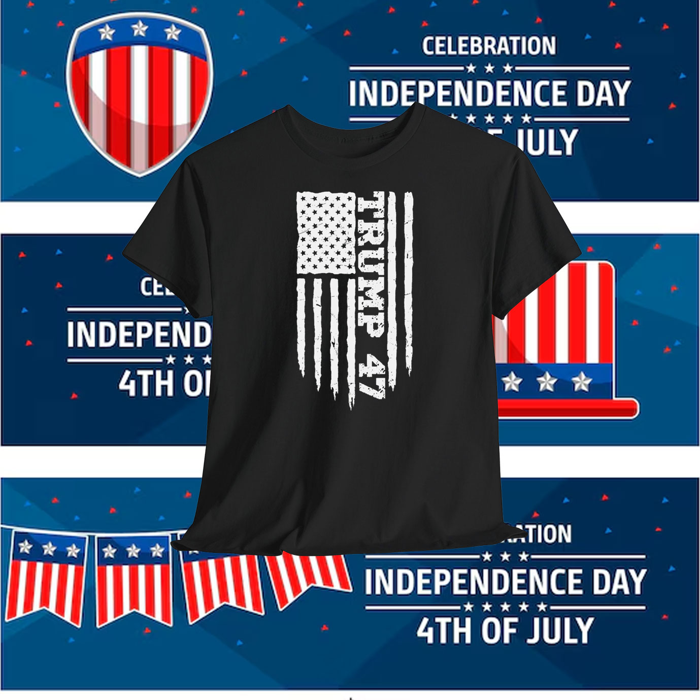 Trump 47 Distressed American Shirt