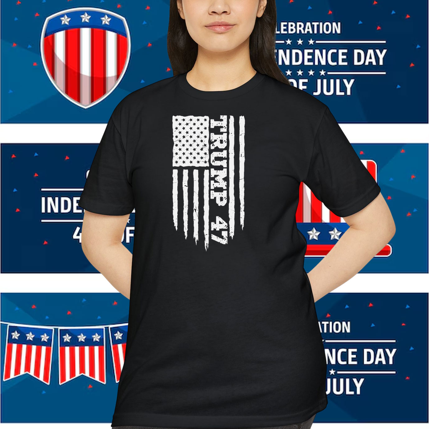 Trump 47 Distressed American Shirt