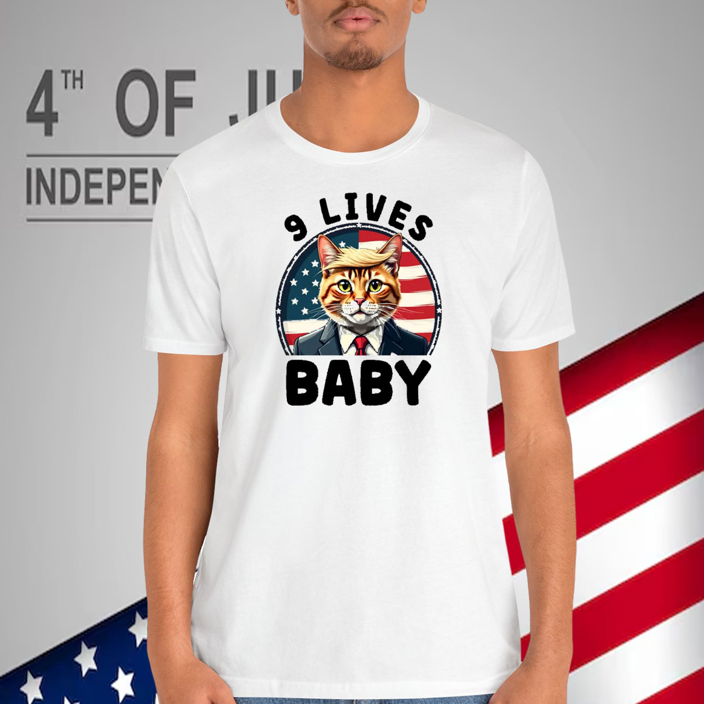Trump 9 Lives Baby Shirt