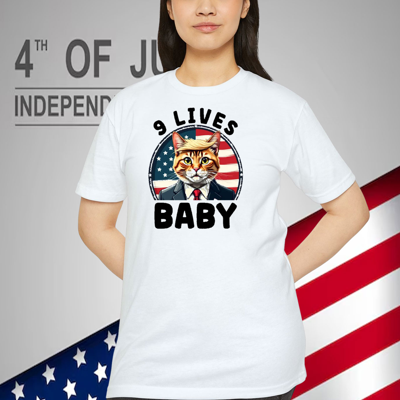 Trump 9 Lives Baby Shirt