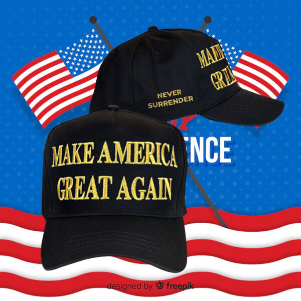 Trump Again Won - Gold Dark Maga Hat