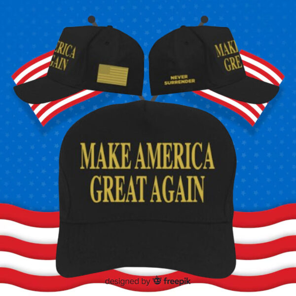 Trump Again Won - Gold Dark Maga Hat