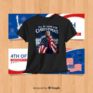 Trump America I'll Be Home For Christmas Shirt
