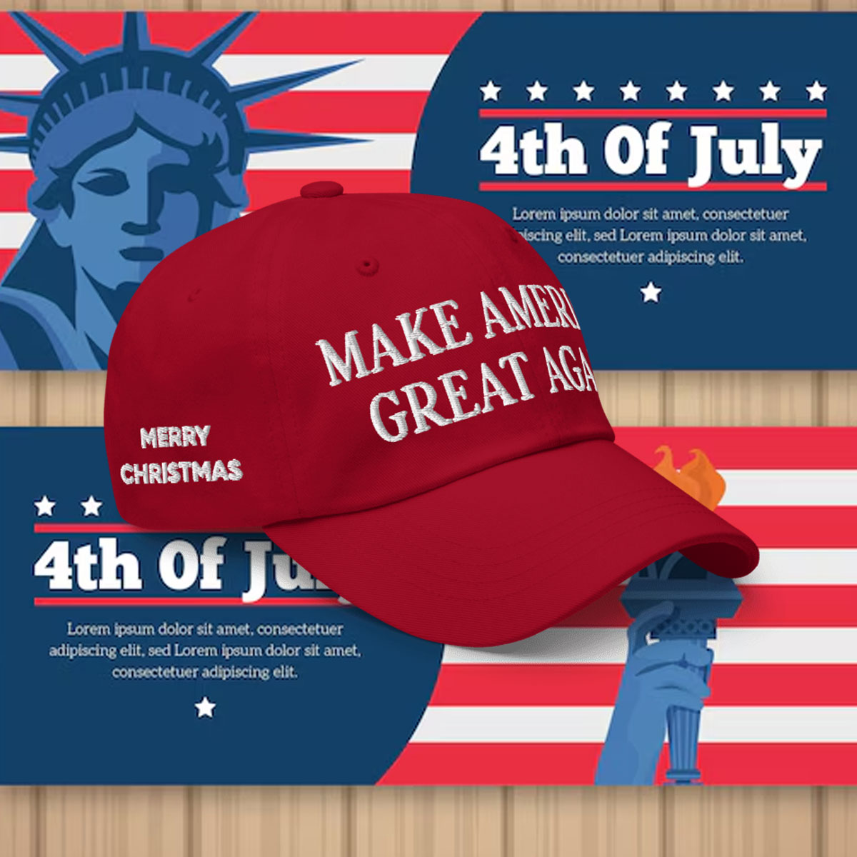 Trump Christmas MAGA Hat