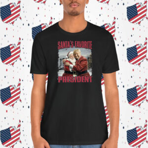 Trump Christmas Santa's Favorite President T-Shirt