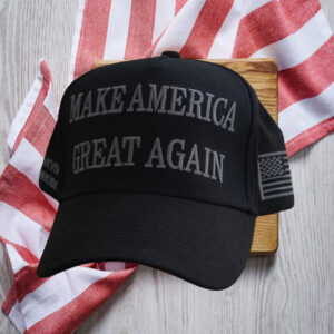Trump Dark MAGA Hat Flex fit Blackout Hat