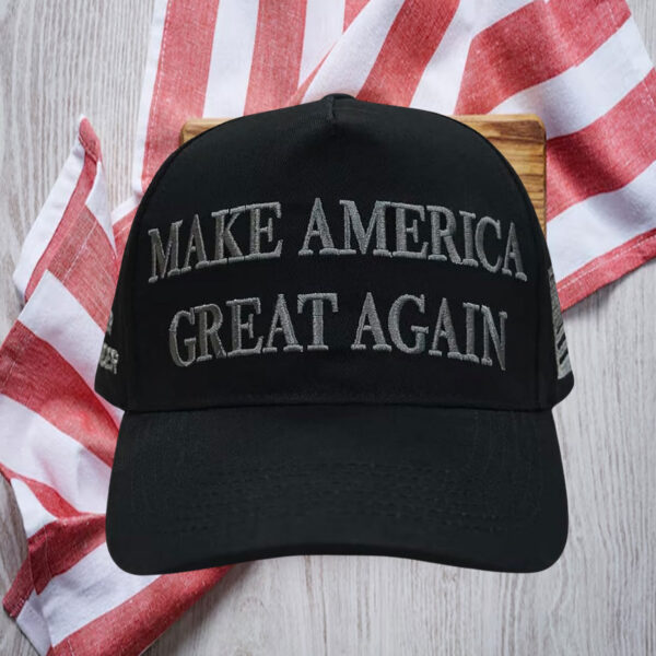 Trump Dark MAGA Hat Flex fit Blackout Hat