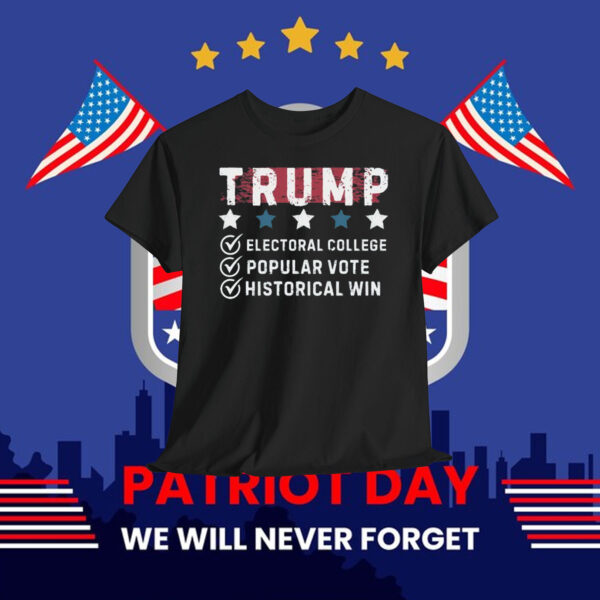 Trump Electoral College, Popular Vote, Historical Win Shirt