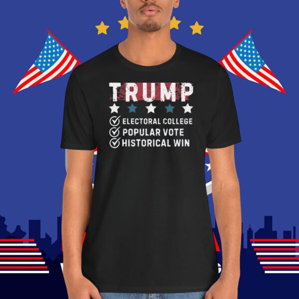 Trump Electoral College, Popular Vote, Historical Win Shirt