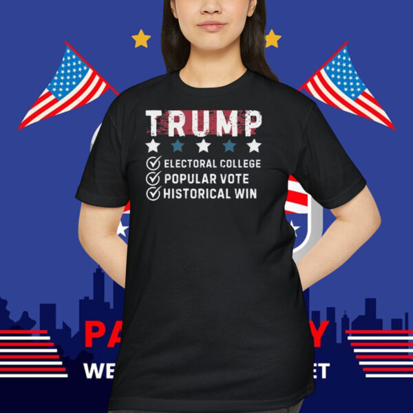 Trump Electoral College, Popular Vote, Historical Win Shirt