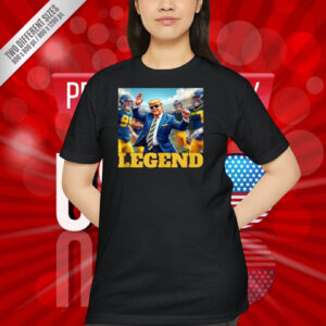 Trump Football Dancing Collegiate Blue And Yellow Legend Shirt