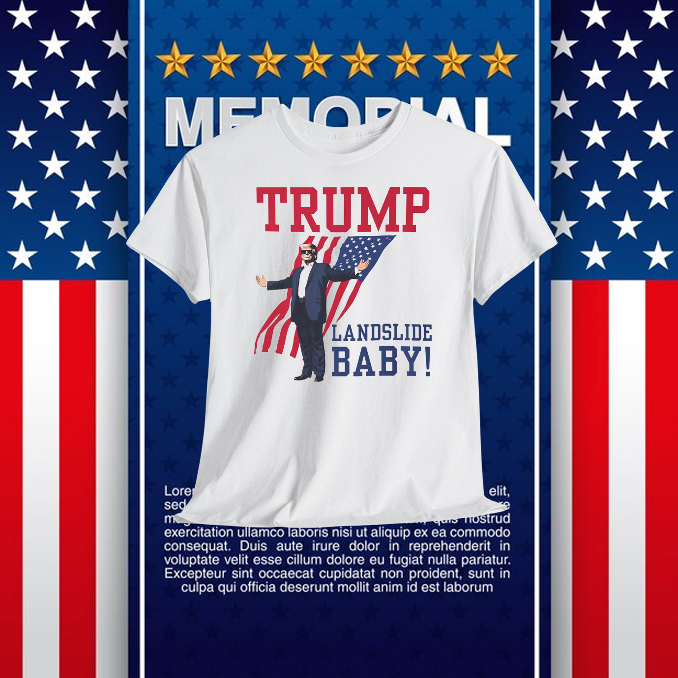 Trump Landslide Baby! Victory Shirt