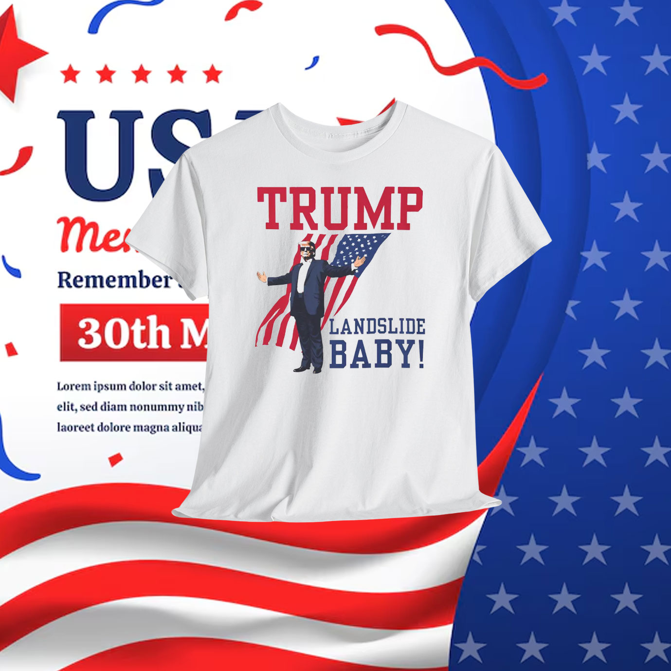 Trump Landslide Baby Victory T-Shirt