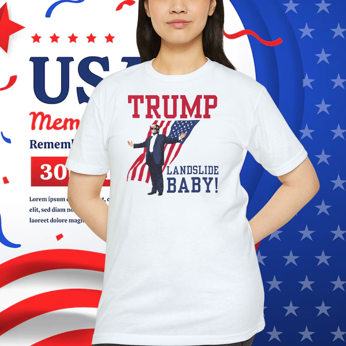 Trump Landslide Baby Victory T-Shirt