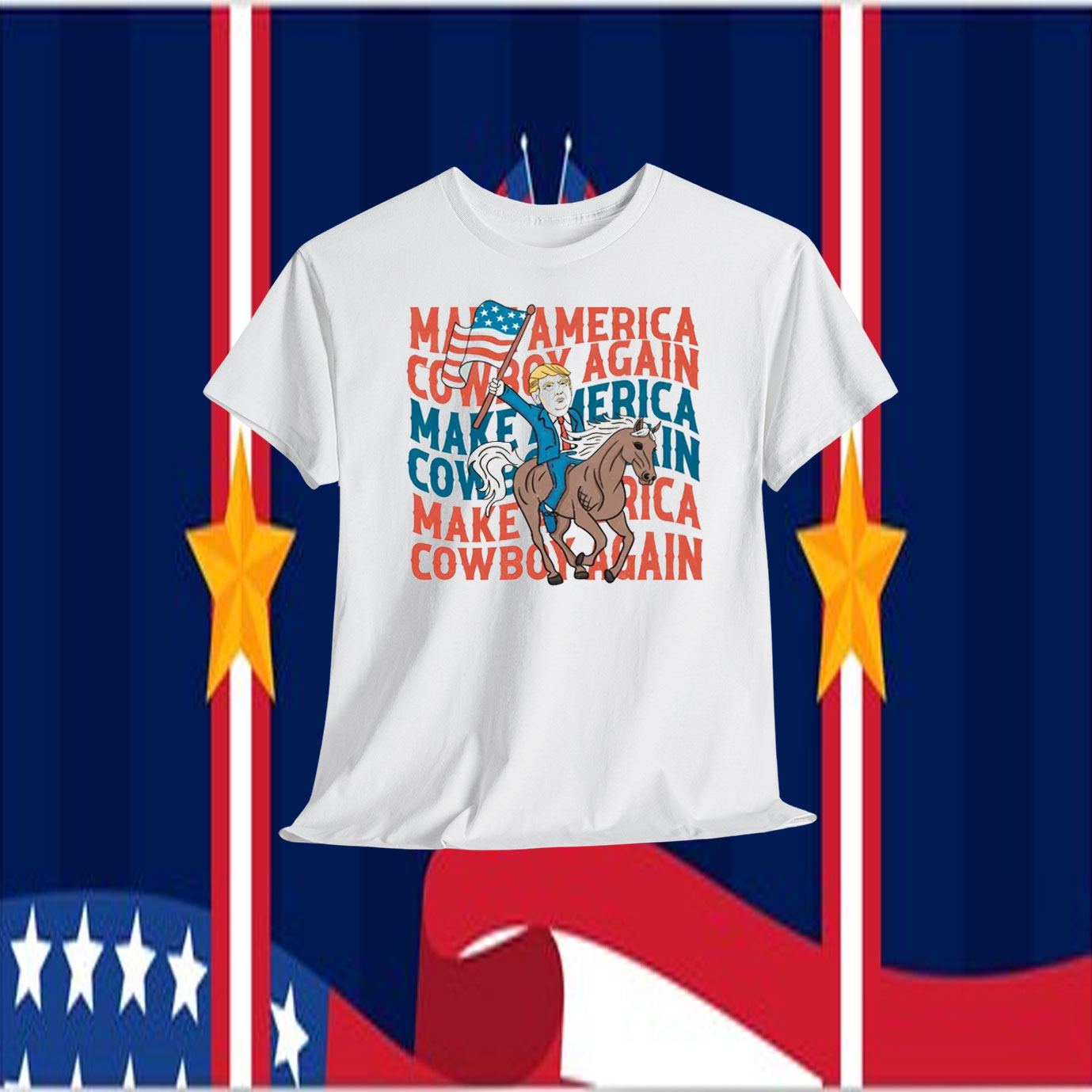 Trump Make America Cowboy Again Shirt