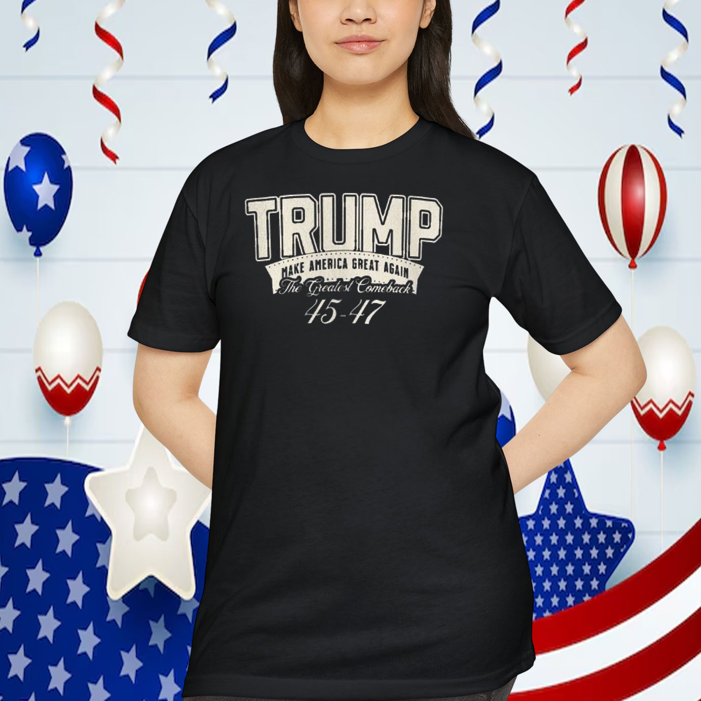 Trump Make America Great Again The Greatest Comeback 45-47 Shirt