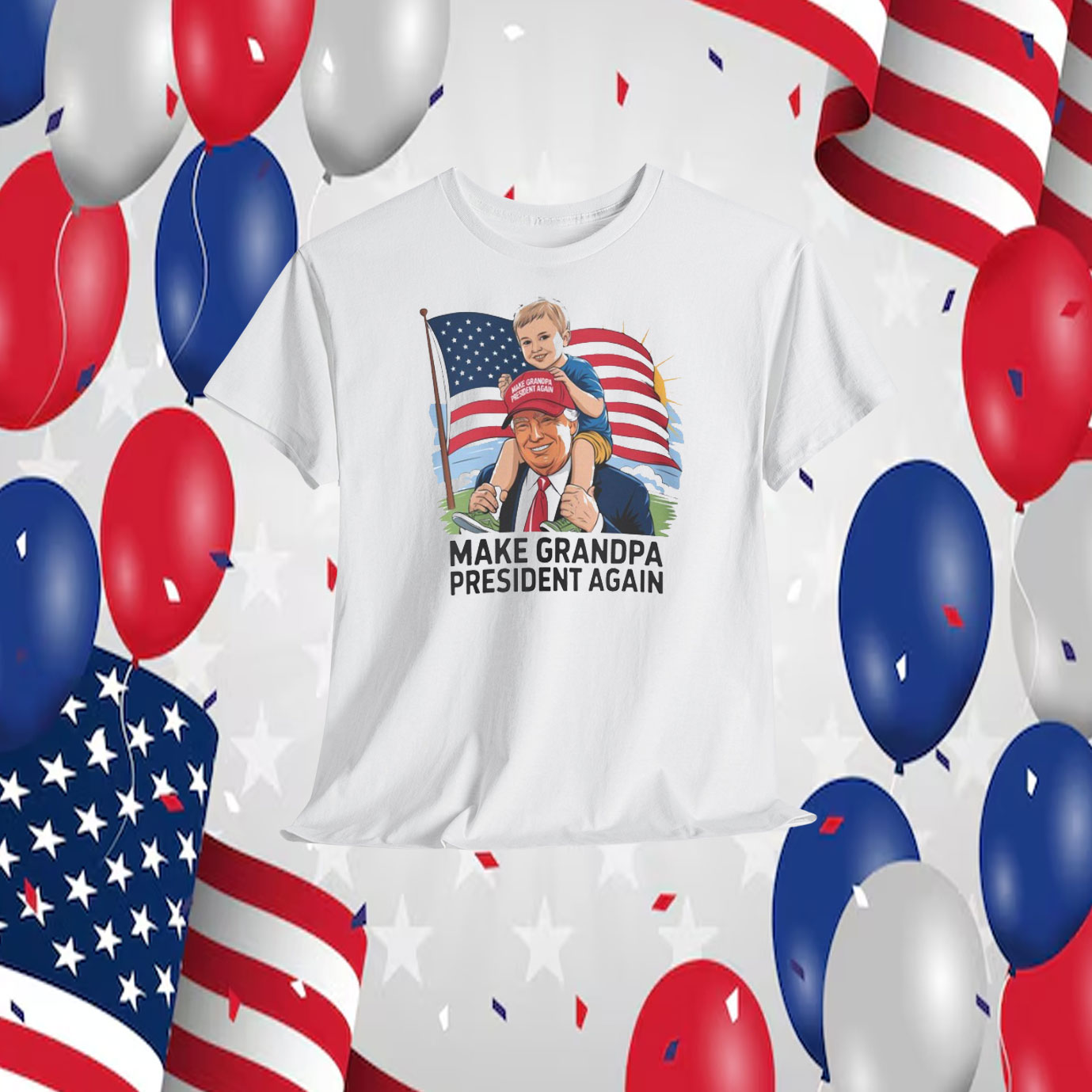 Trump Make Grandpa President Again Shirt