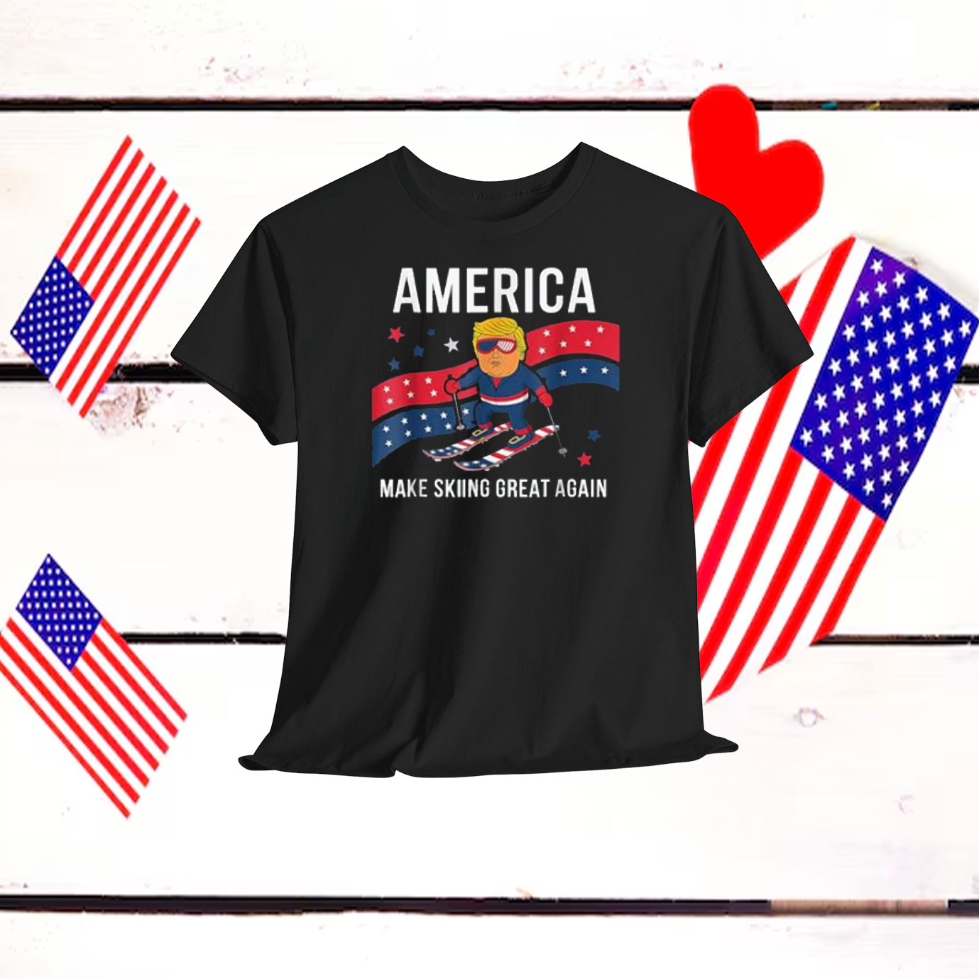 Trump USA America Make Skiing Great Again Shirt