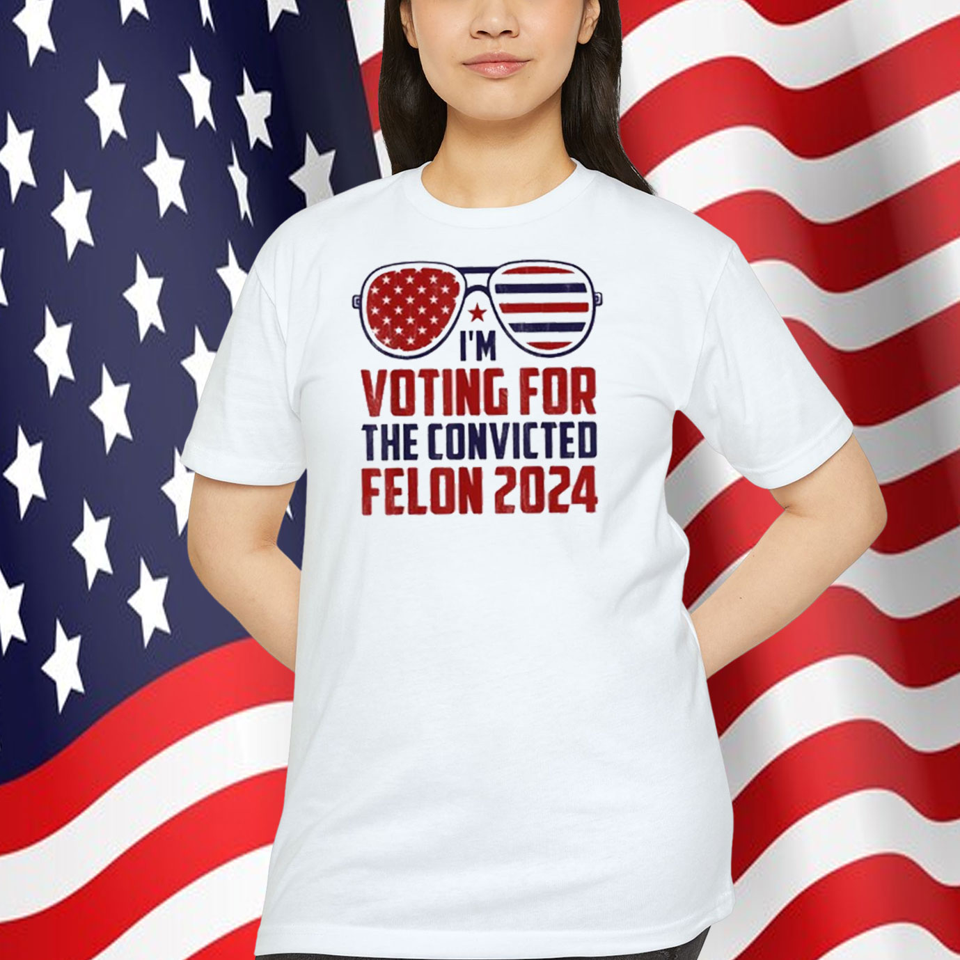 Trump USA I'm Voting For The Convicted Felon 2024 Shirt