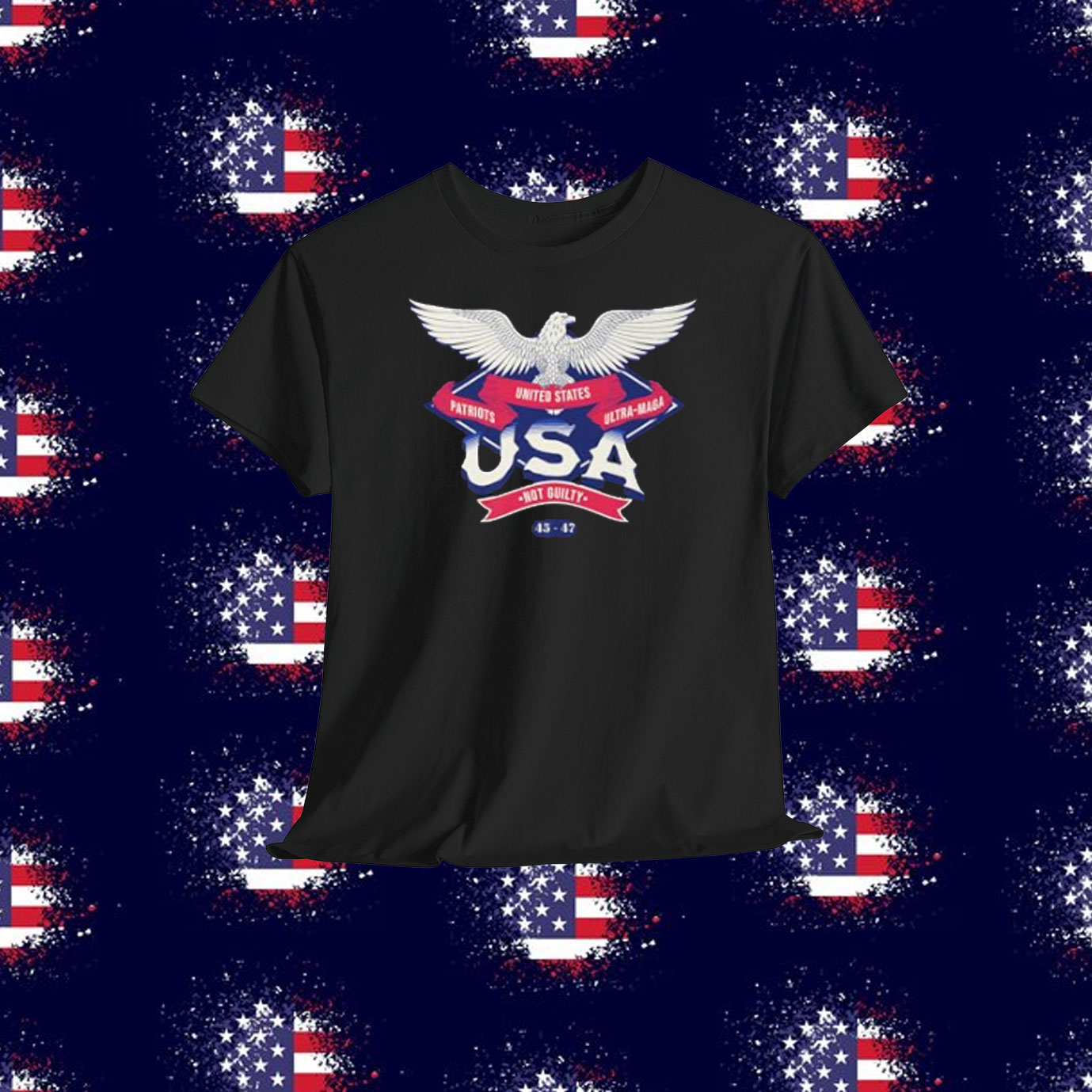 Trump United States Patriots Ultra-MAGA USA Not Guilty 45-47 Shirt