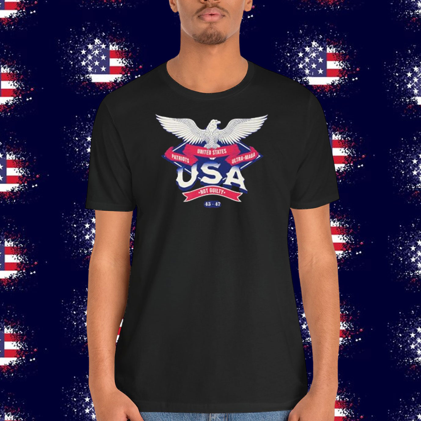 Trump United States Patriots Ultra-MAGA USA Not Guilty 45-47 Shirt